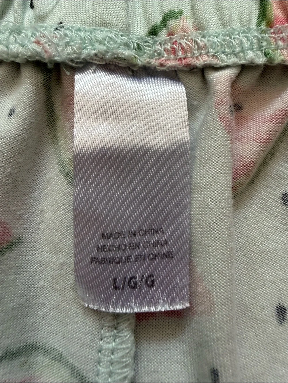 Flora Nikrooz Watermelon Print Pajama Set Size Large Mint‎ Green Sleepwear